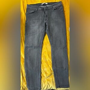 Zara Men's Dark Gray Straight Jeans